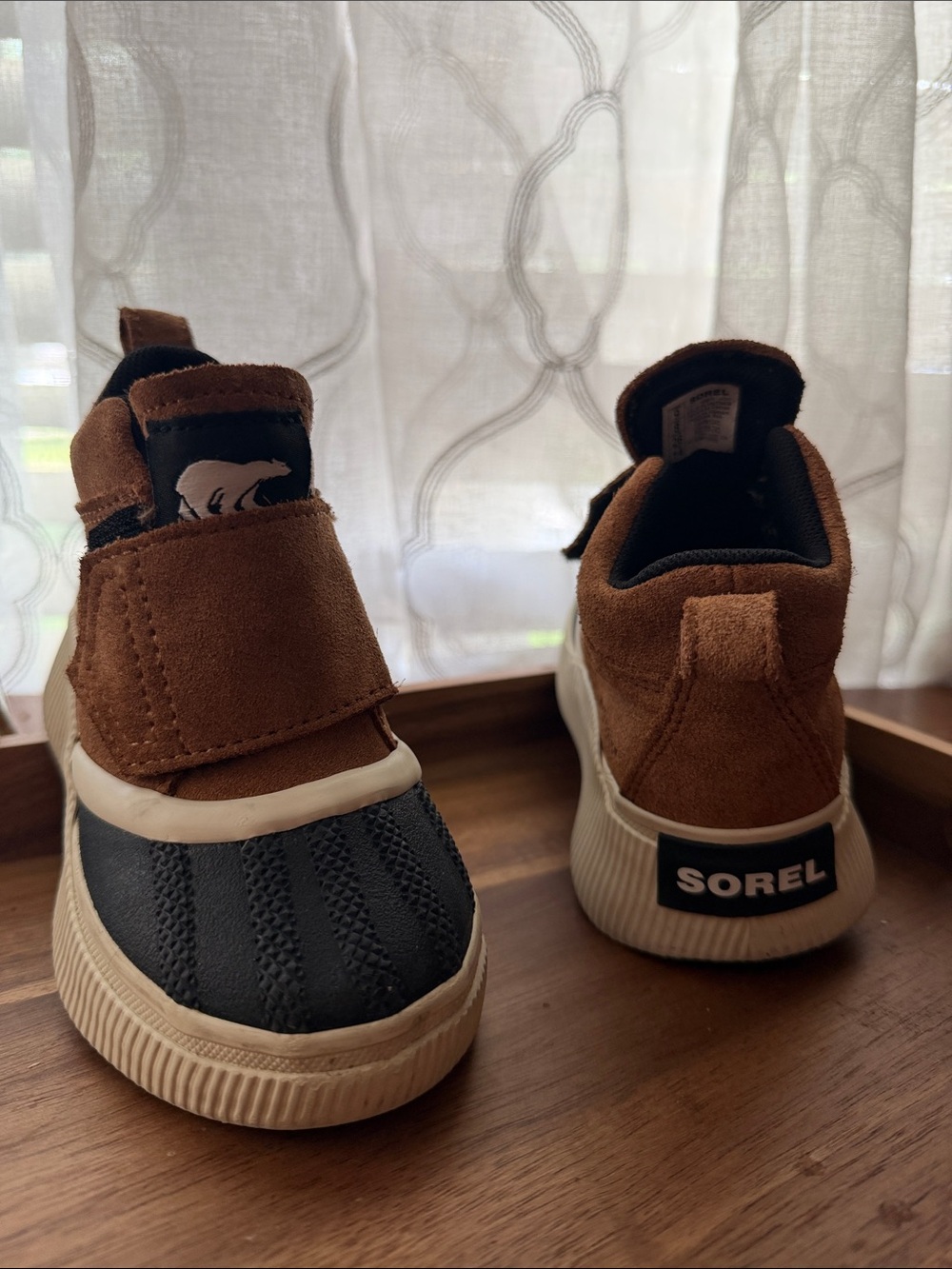 Sorel Kids Brown and Black Slip-On Waterproof Boots